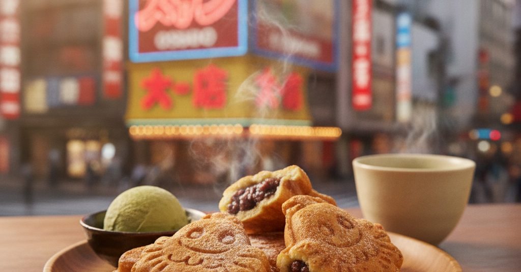 ミャクミャク焼き、難波駅前に登場！万博人気メニューを味わおう