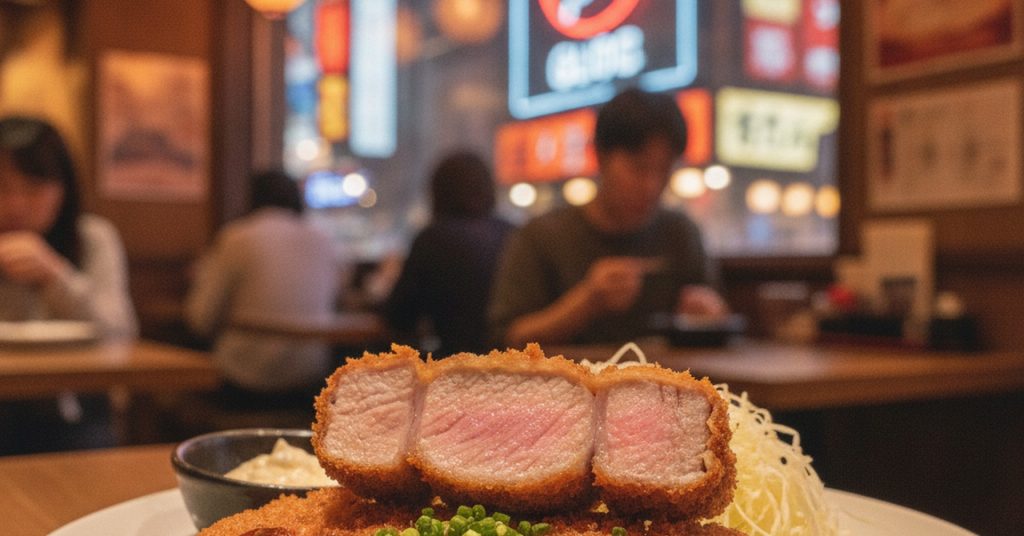 難波に「飲める」とんかつ？断面ピンクの柔らかさに驚き